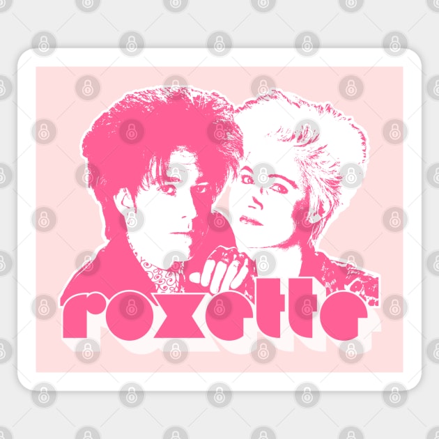 Roxette / Retro 90s Aesthetic Fan Design Sticker by DankFutura